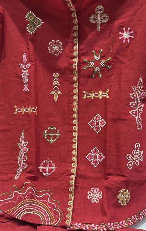 Deep Maroon Rajasthani Motif Co-ord Set